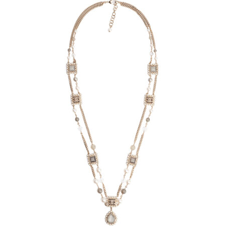 Chanel CC Pearl Long Necklace