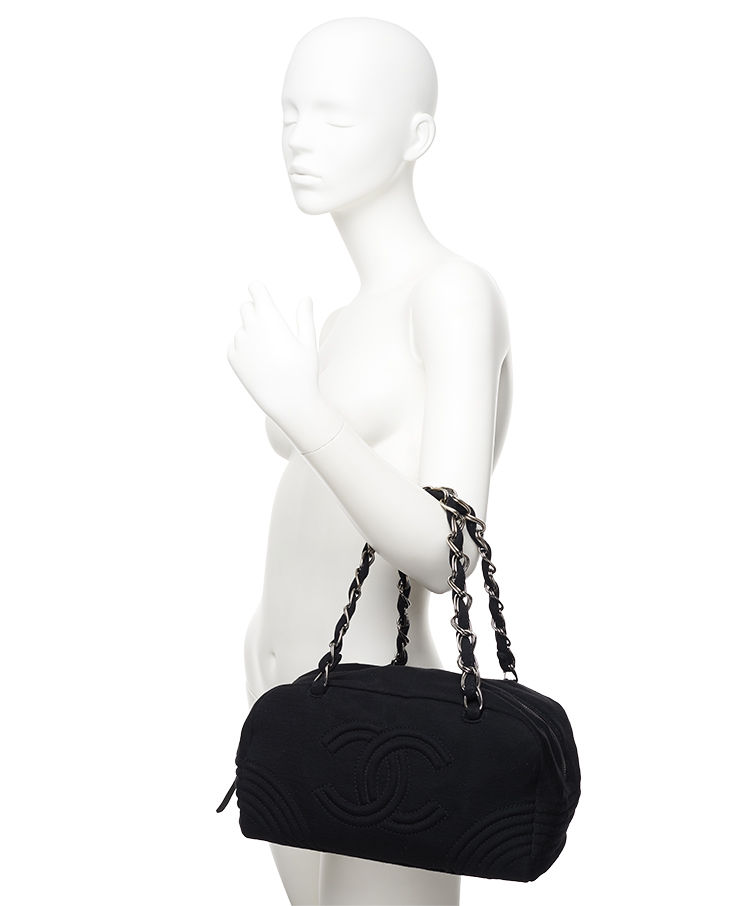 Chanel СС Jersey Bowling Bag Medium