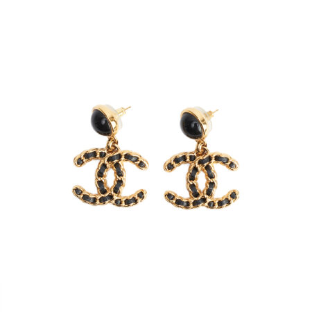 Chanel CC-Logo Drop Earrings