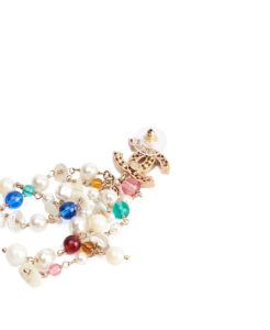 Chanel CC Pearl Long Drop Earrings