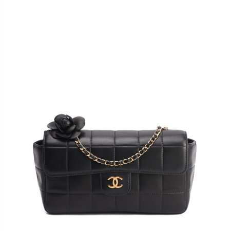 Chanel Chocolate Bar Camelia Flap Mini
