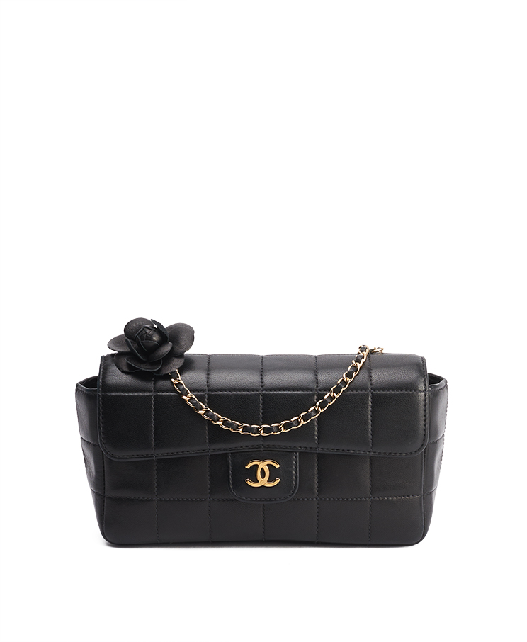 Chanel Chocolate Bar Camelia Flap Mini