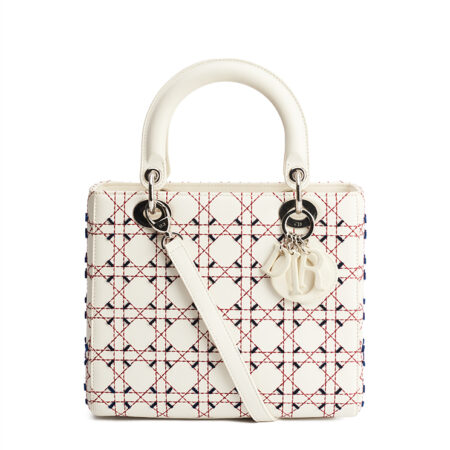 Dior Lady Dior Contrast Stitch Medium / Limited Edition