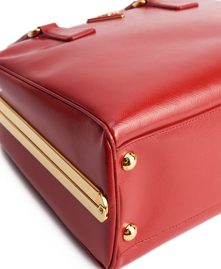 Prada Pyramid Frame Top Handle Bag