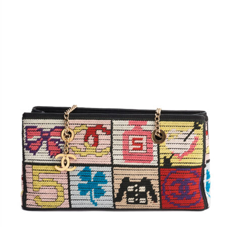 Chanel Precious Symbols Needlepoint Tote Bag