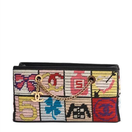 Chanel Precious Symbols Needlepoint Tote Bag