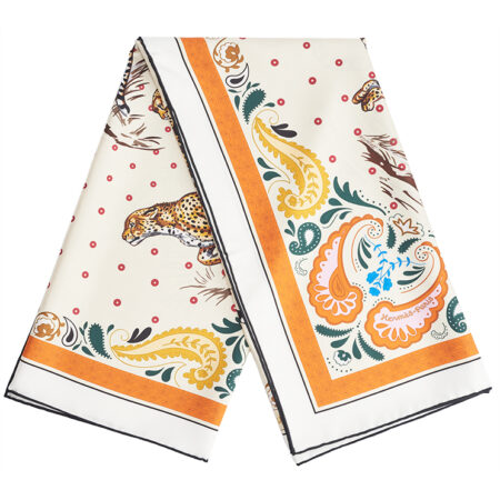 Hermes Guepards Bandana Double Face Scarf 90