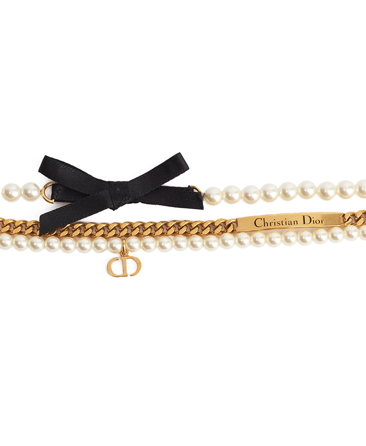 Dior CD Bow Choker Necklace