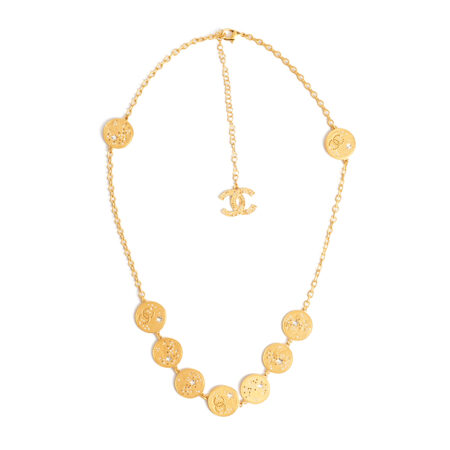 Chanel СС Coin Medallion Necklace