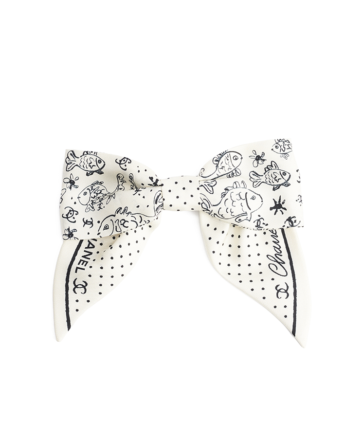 Chanel Bow Barrette Hair Clip