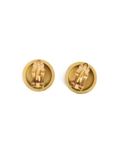 Chanel CC Round Twist Rope Clip-On Earrings