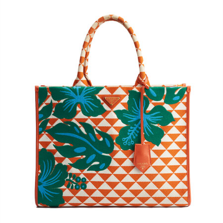 Prada Symbole Hibiscus Tote Large