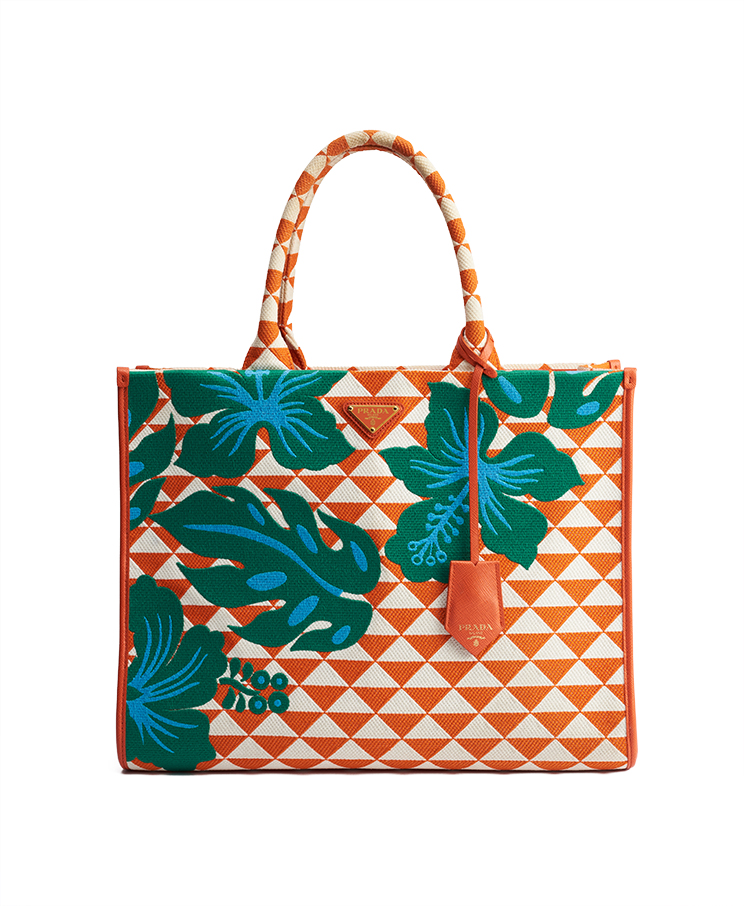 Prada Symbole Hibiscus Tote Large