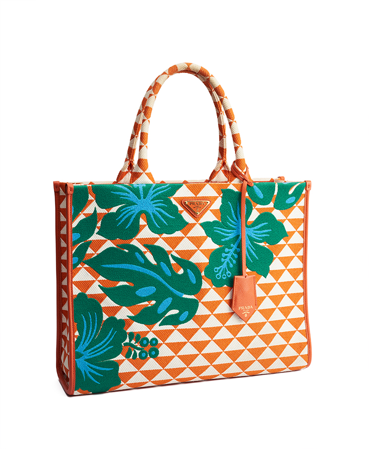 Prada Symbole Hibiscus Tote Large