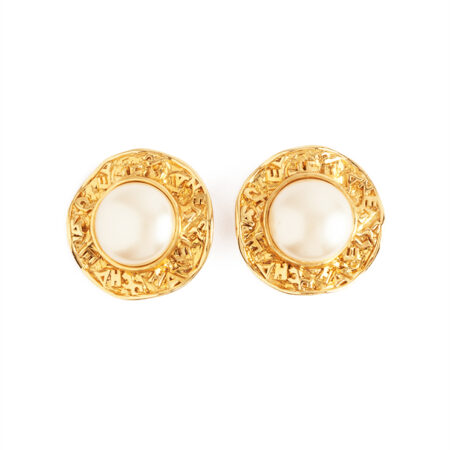 Chanel CC Round Clip-On Earrings
