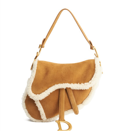 Dior Shearling Saddle Medium