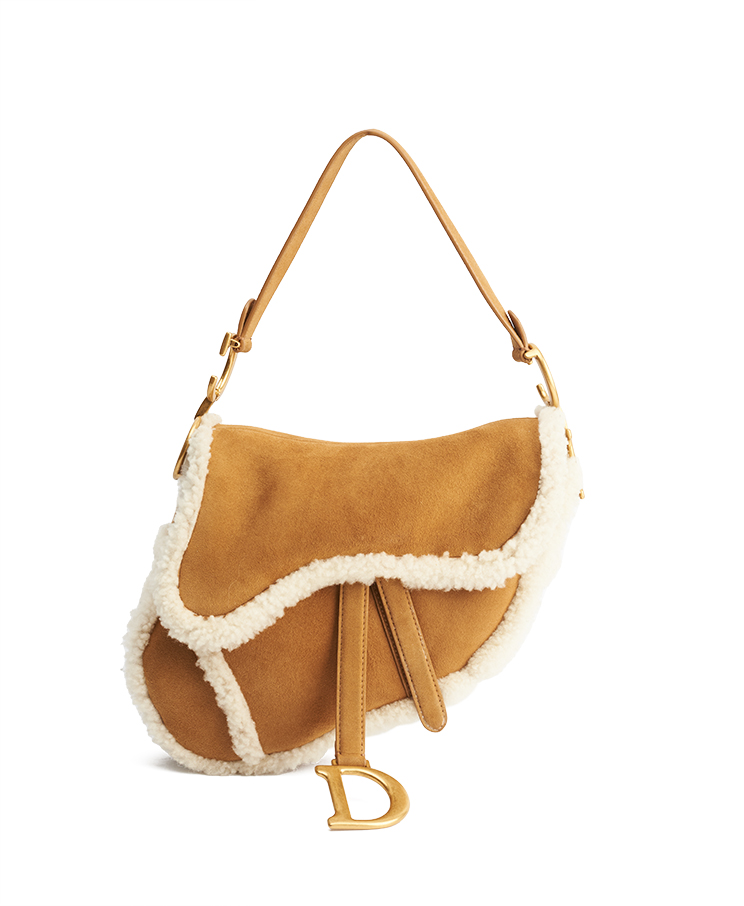 Dior Shearling Saddle Medium