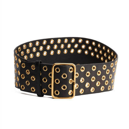Saint Laurent Eyelet Embellished Waist Belt