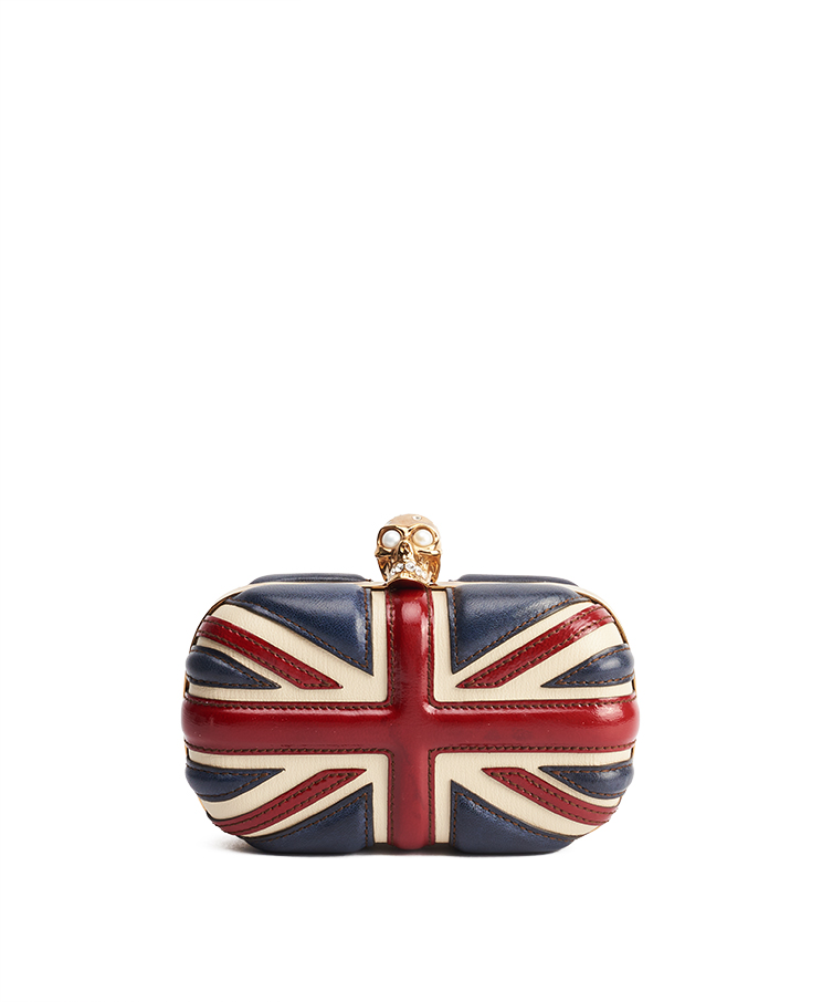 Alexander Mcqueen Britannia Skull Box Clutch