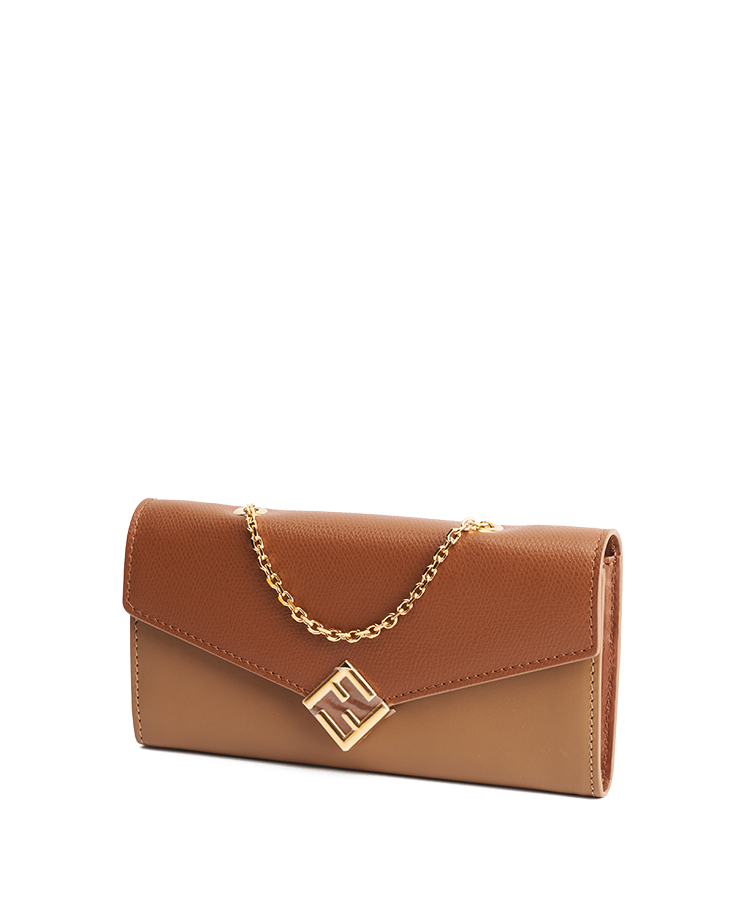Fendi FF Diamonds Continental Wallet With Chain