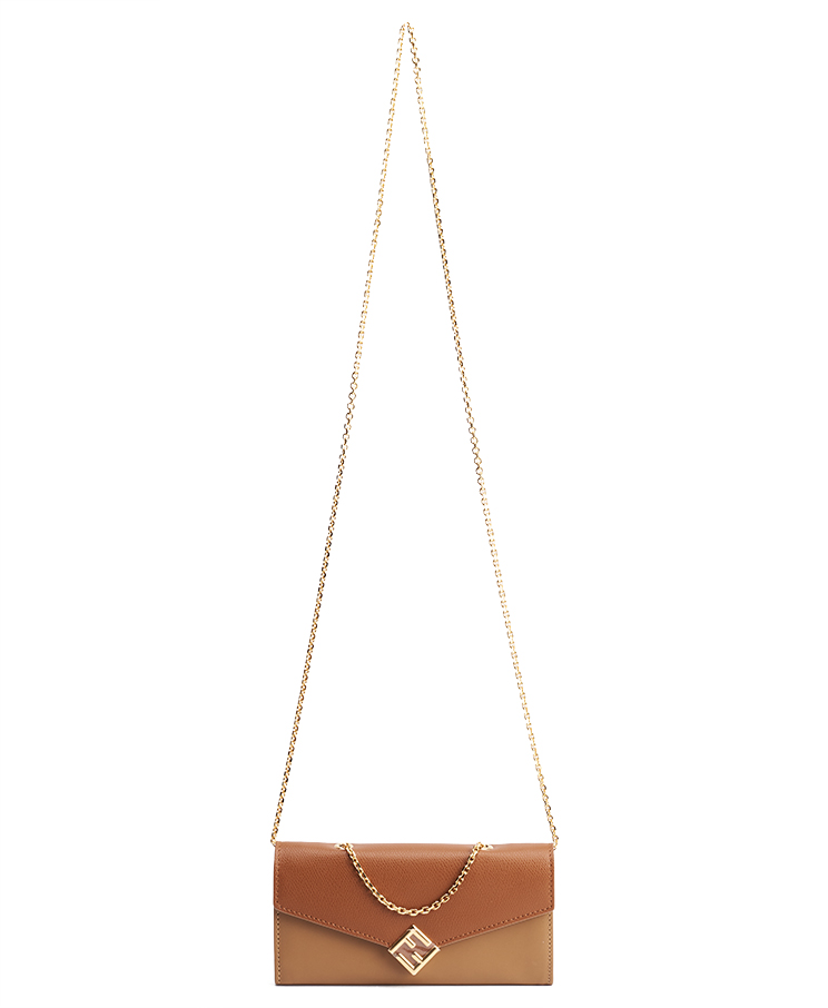 Fendi FF Diamonds Continental Wallet With Chain