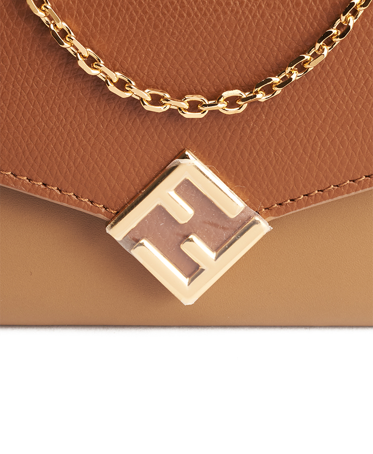 Fendi FF Diamonds Continental Wallet With Chain