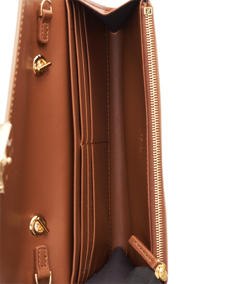 Fendi FF Diamonds Continental Wallet With Chain