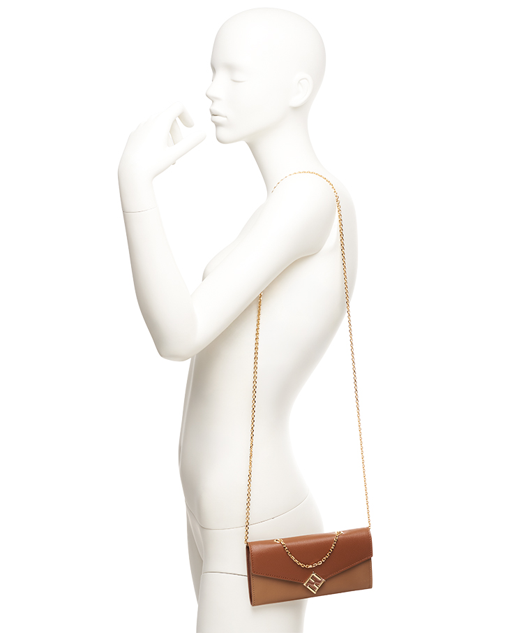 Fendi FF Diamonds Continental Wallet With Chain