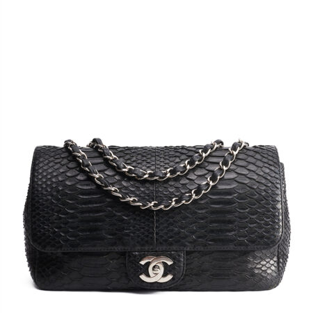 Chanel Classic Single Flap Jumbo Python
