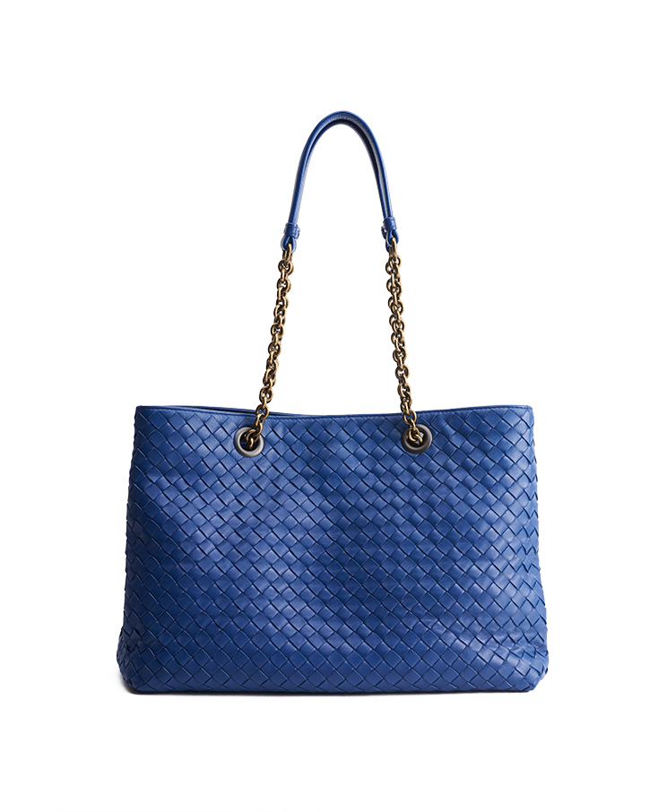 Bottega Veneta Double Chain Intrecciato Tote Medium
